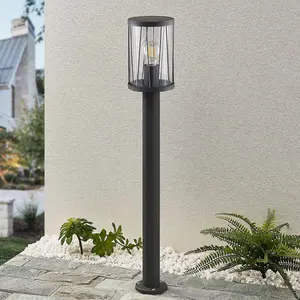 CGC Dark Grey Diagonal Pattern Tall Post Pathway Light