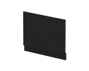 750mm Bath MFC End Panel & Plinth - Woodgrain Charcoal Black