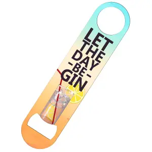 Grindstore Let The Day Be Gin Bar Blade Bottle Opener Multicoloured (One Size)