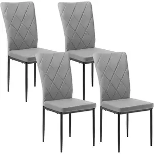 Bronwen Parsons Chair (Set of 4) Dark Grey Velvet