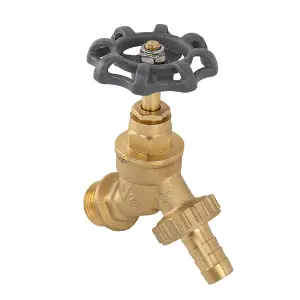 1/2" bsp male inlet garden outdoor brass bib tap with dial handle,1/2" hose barb