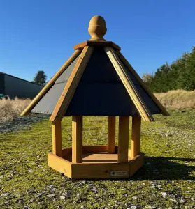 Simply Wood Hanbury Bird Table Slate Roof with FREE Bird Seed