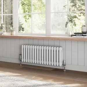 Braxton White Triple Horizontal Column Radiator - 300x785mm