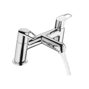 Bristan Mercury Chrome effect Rim-mounted Manual Double Bath Filler Tap