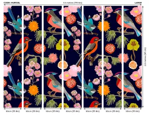 Origin Murals Floral Birds Matt Smooth Paste the Wall Mural 350cm wide x 280cm high