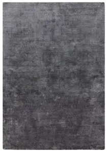 Grey Plain Modern Easy to clean Rug for Dining Room Bed Room and Living Room-120cm X 170cm