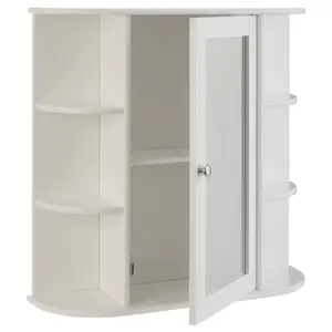 Maison by Premier Portland Seven Shelf Mirrored Door Bathroom Cabinet