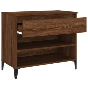 Berkfield Shoe Cabinet Brown Oak 70x36x60 cm Engineered Wood