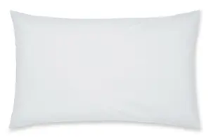 Catherine Lansfield Pillowcases Easy Iron Percale Standard 50x75cm Pack of 2 Pillow cases with envelope closure White