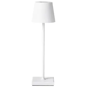 Wireless Metal Table Lamp White VALIRA