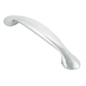 Flared Cabinet Pull Handle 165.5 x 23mm 128mm Fixing Centres Chrome