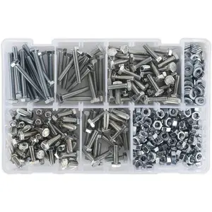 Comprehensive 408 Piece M6 Setscrew Nut and Washer Assortment in High Tensile Steel