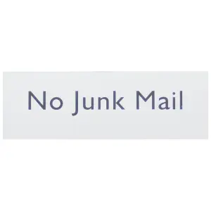 No junk mail Self-adhesive labels, (H)50mm (W)150mm