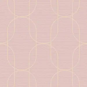 Superfresco Eternity Geometric Blush Wallpaper