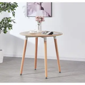 Halo Round Dining Table Single, Oak