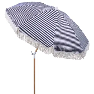 Garden Market Parasol 1.5 m Black and White MONDELLO