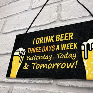 Funny Bar Sign Hanging Wall Sign Man Cave Plaque Gift For Men Gift