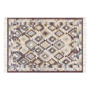 Jute Area Rug 140 x 200 cm Multicolour FENER