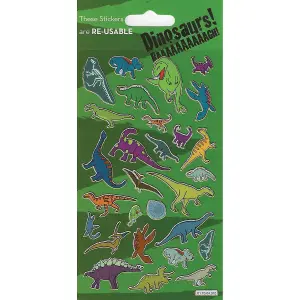 Reusable Dinosaurs Stickers Multicoloured (One Size)