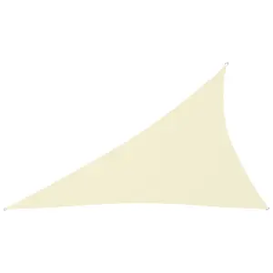 Berkfield Sunshade Sail Oxford Fabric Triangular 4x5x6.4 m Cream