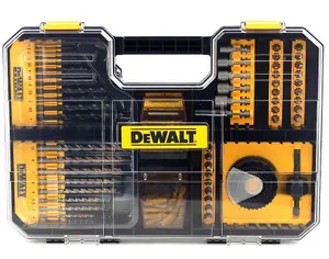 Dewalt 100 Piece HSS Wood Drill Bit Holesaw Socket Set - TStak Case DT71569