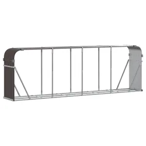 Log Holder Brown 300x45x100 cm Galvanised Steel