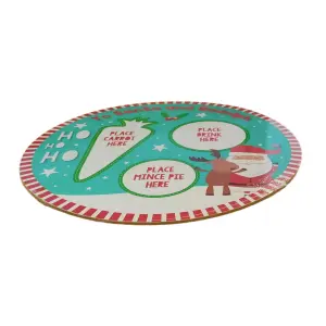 Christmas Eve Santa Treat Plate Night Before Christmas Treat Cork Placemat 29cm