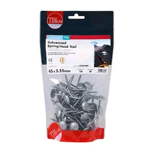 TIMCO Spring Head Nails Galvanised - 65 x 3.35