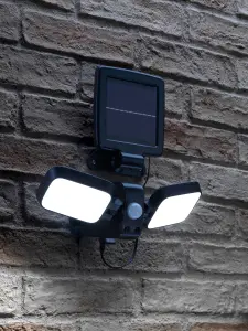 Auraglow Twin Panel Solar & USB Rechargeable Motion Sensor LED Security Light