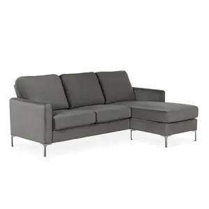 Chapman Sectional Sofa in Velvet Grey