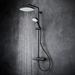 Mira Atom Matt Black Dual H/P combi mixer Shower