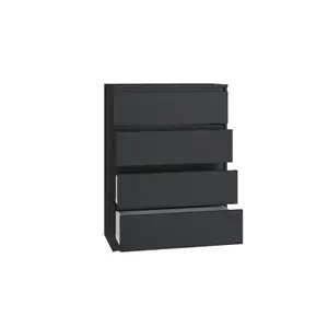 Tonya 4 Drawer 70Cm W Chest Of Drawers Black