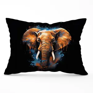 Splashart Elephant Blue Cushions 33cm x 48cm