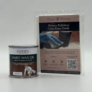 Fiddes Hard Wax Oil, Whiskey 250ml + Free Priory Free Cloth