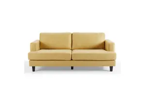 Dale 3 Seater Sofa, Mustard Linen Fabric