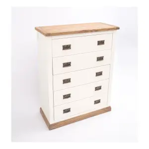 Tropea 5 Drawer Chest of Drawers Bras Drop Handle