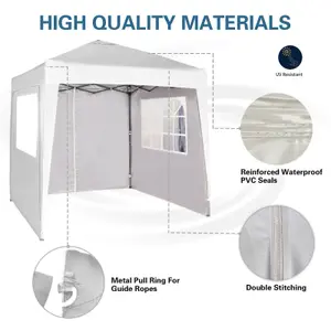 MCC Direct 2X2 Pop up White Gazebo with Sides