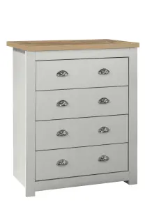 Birlea Highgate 4 Drawer Chest Grey & Oak