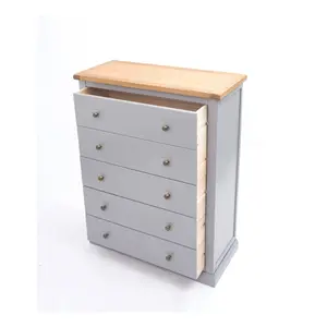 Rocca 5 Drawer Chest of Drawers Brass Knob