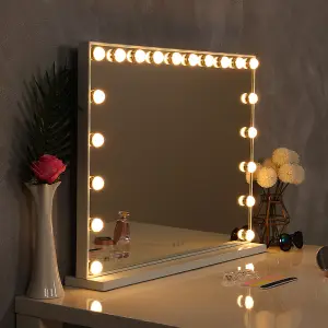 Hollywood Makeup Vanity Mirror with 20 LED Dimmable Lights 3 Colors 80cm (W) x 62.5cm (H)