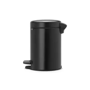 Brabantia NewIcon 3 Litre Soft Closing Pedal Bin Matt Black