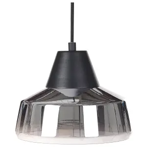 Glass Pendant Lamp Black and Silver TALPARO