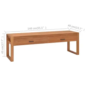 Berkfield TV Cabinet 140x40x45 cm Recycled Teak Wood