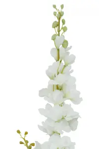 Fiori 90cm White Delphinium Spike Artificial Plant Foliage