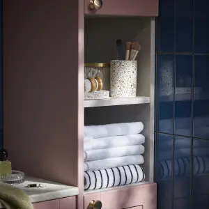 Ashford Matt Dusty pink Double Wall-mounted Bathroom Cabinet (H)180cm (W)30cm