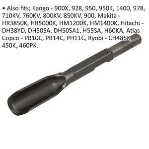 25 x 250mm Wide Gouge Breaker Chisel - Kango 900 - Impact Demolition Steel