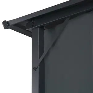 Berkfield Gazebo with Curtain Aluminium 4x3x2.6 m Black