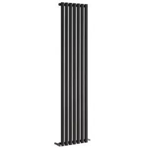 Ximax Champion DES RAD BS 1800X526MM Black silver Vertical Designer 3516BTU Radiator, (W)526mm x (H)1800mm