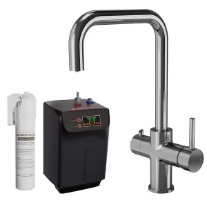 3 in 1 Instant Boiling Water Tap, 2.4L Boiler Unit & Carbon Water Filter, Instant hot Hot Water Tap, Made of Anti Rust Stainless