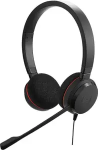 Jabra Evolve 20 Stereo Headset – Microsoft Certified Headphones For Voip Softphone With Passive Noise Cancellation – USB-Cable With Controller –